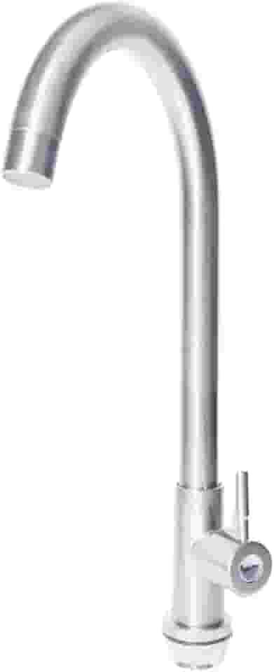 Torneira Gourmet para Cozinha Aço Inox Escovado Alta 37cm