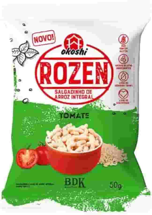 Kit 3X: Salgadinho de Arroz Integral Rozen Tomate Okoshi 50g