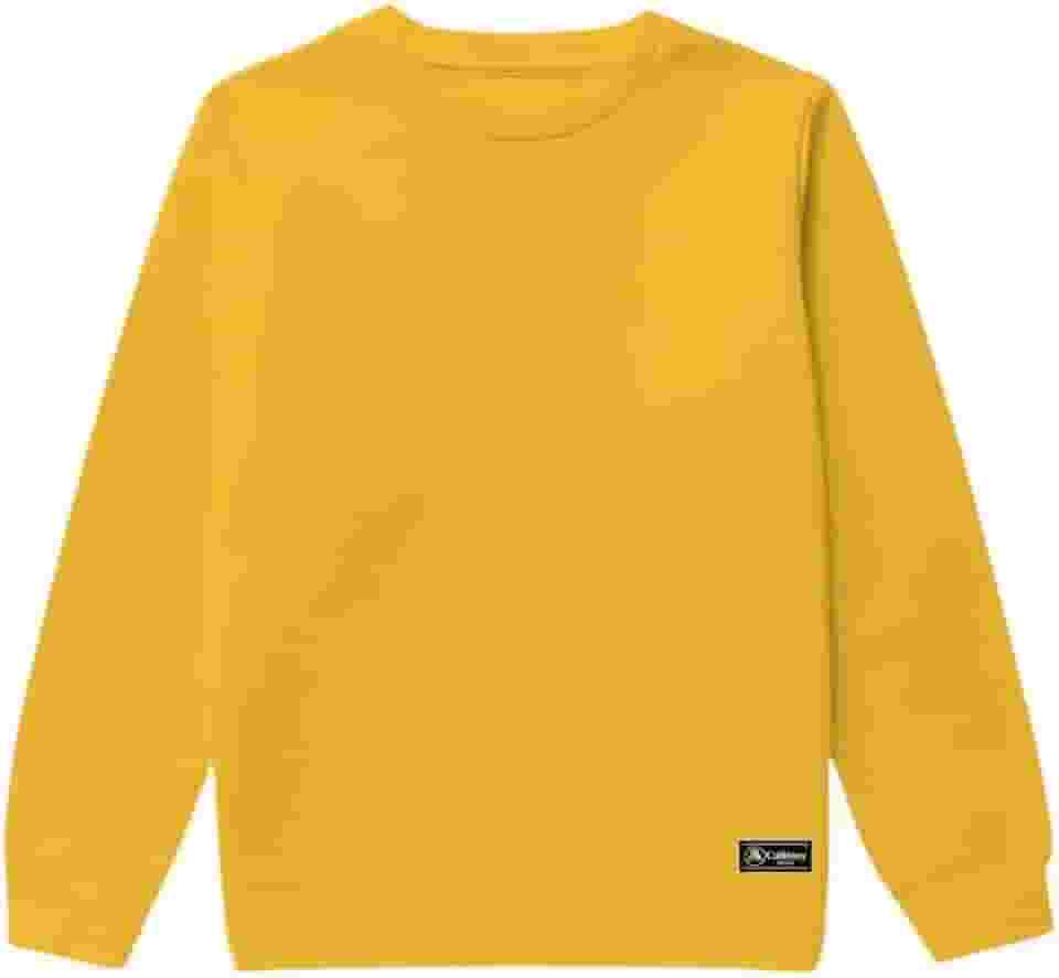 Blusão Moletom Infantil Liso Básico Gola Redonda Sem Capuz