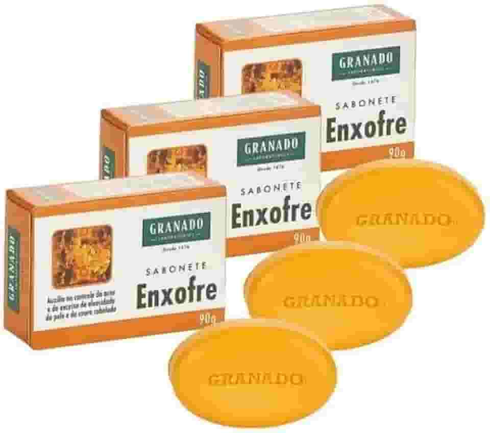 3 Sabonete em Barra Enxofre 90g.