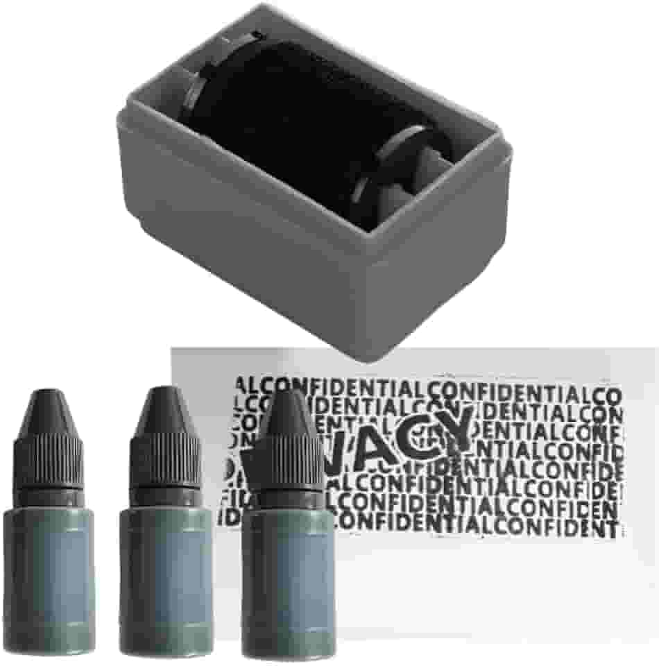 Carimbo de Segurança com Rolo e Bisnaga de Tinta DASCOMPRAS | Proteção de Dados e Privacidade em Documentos