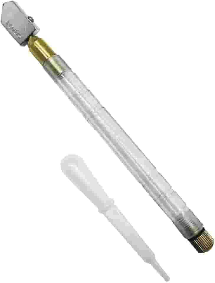 Cortador Corta Vidro Com Reservatório Ponta Tungstênio 175Mm