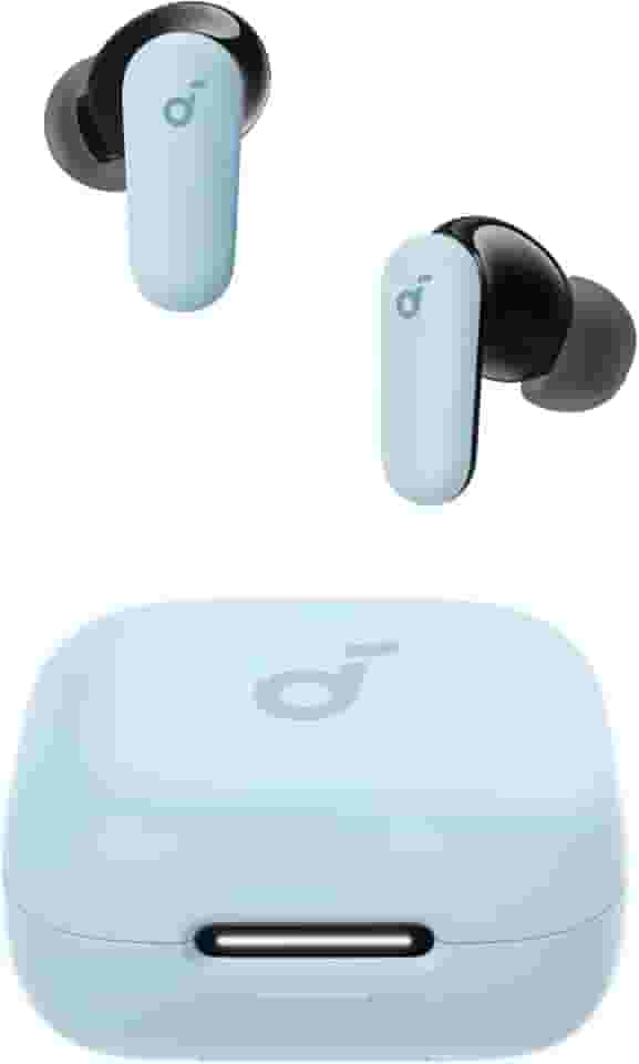 soundcore P30i da Anker, Fone de Ouvido Sem Fio com Cancelamento de Ruído Adaptativo Graves Poderosos Bluetooth 5.4, 45H de Reprodução, Estojo 2-em-1 com Suporte para Celular, Resistência à Água, Azul