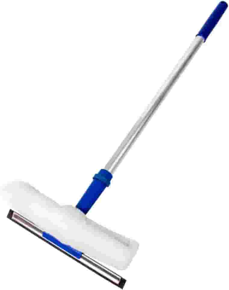 Rodo Limpa Seca Vidros Janela Multiuso Com Esfregão 25 Cm Cabo De Aluminio 60 Cm Limpa Janela De Prédio Casa