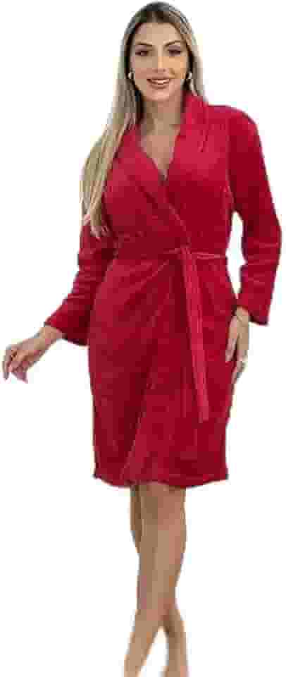 Roupão Luxo Neo Velour Ultra Macio Aveludado Microfibra Adulto M e G Unissex Masculino e Feminino