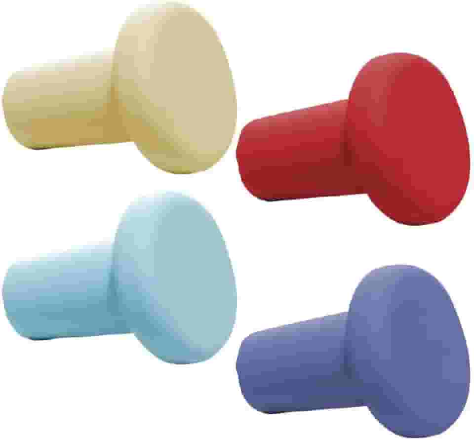 WOLFF - Conjunto 4 Tampas para Vinho de Silicone Colorido 3,5cm x 3,5cm