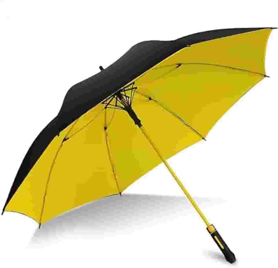 Guarda Chuva Abertura Automática Grande | Reforçado, Hiper Repelente à Água, Fibra de Vidro | Tecido Duplo, Proteção UV 100%, Resistente ao Vento | Perfeito para Chuva e Sol