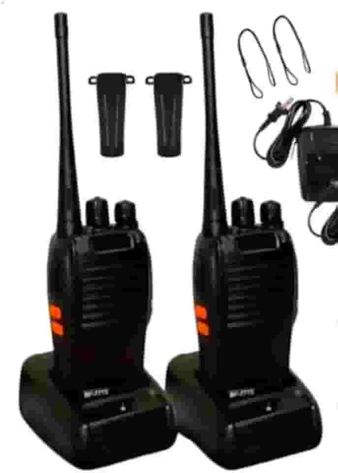 Rádio Comunicador BF-777S – 16 Canais UHF, Alcance até 12 km, Bateria de Longa Duração, VOX e Lanterna – Kit com 2 Unidades