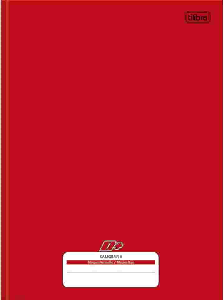 Tilibra - Caderno de Caligrafia Brochura Capa Dura Universitário D+ vermelho 96 Folhas