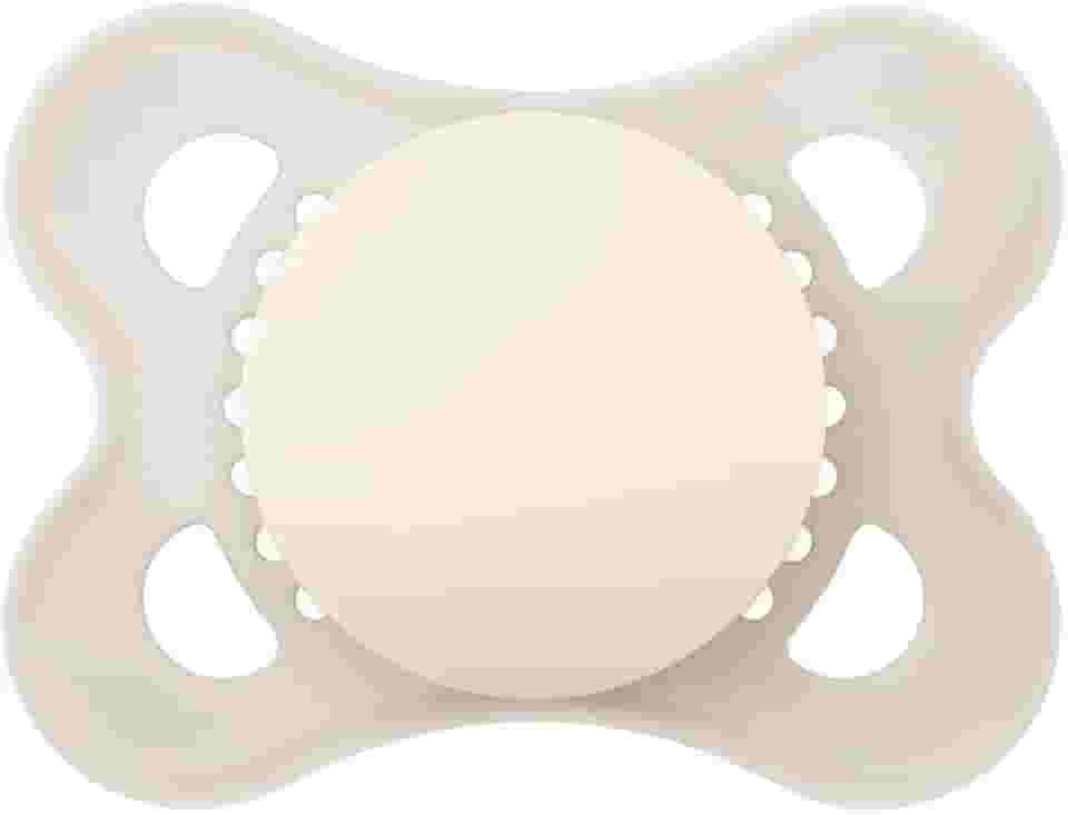MAM Baby 1 Chupeta Original Com Bico Simétrico de Silicone SkinSoft para Crianças 0-6 Meses Embalagem Blister, Neutra