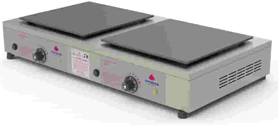 Chapa para Crepe Francês PRKF-202E Style - 2 Chapas Quadradas Elétrica Potência 1200W x 2 Inox Escovado – Progás 220V