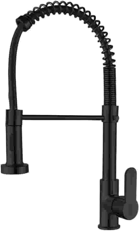 Torneira Cozinha Gourmet Monocomando Bancada, Flexivel Torneira de Cozinha Com Spray Extensor, Fácil Encaixe (preto)