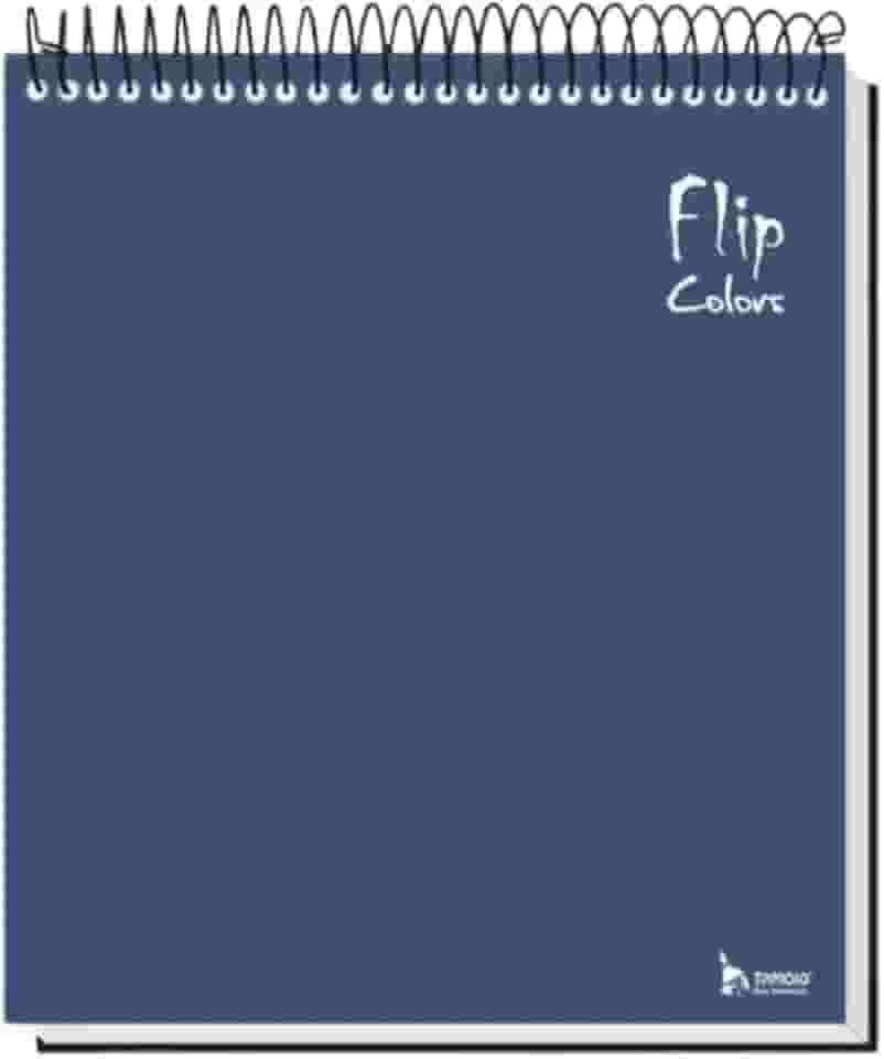 Caderno Flip Azul Marinho Capa Dura 10 matéria 160 Folhas