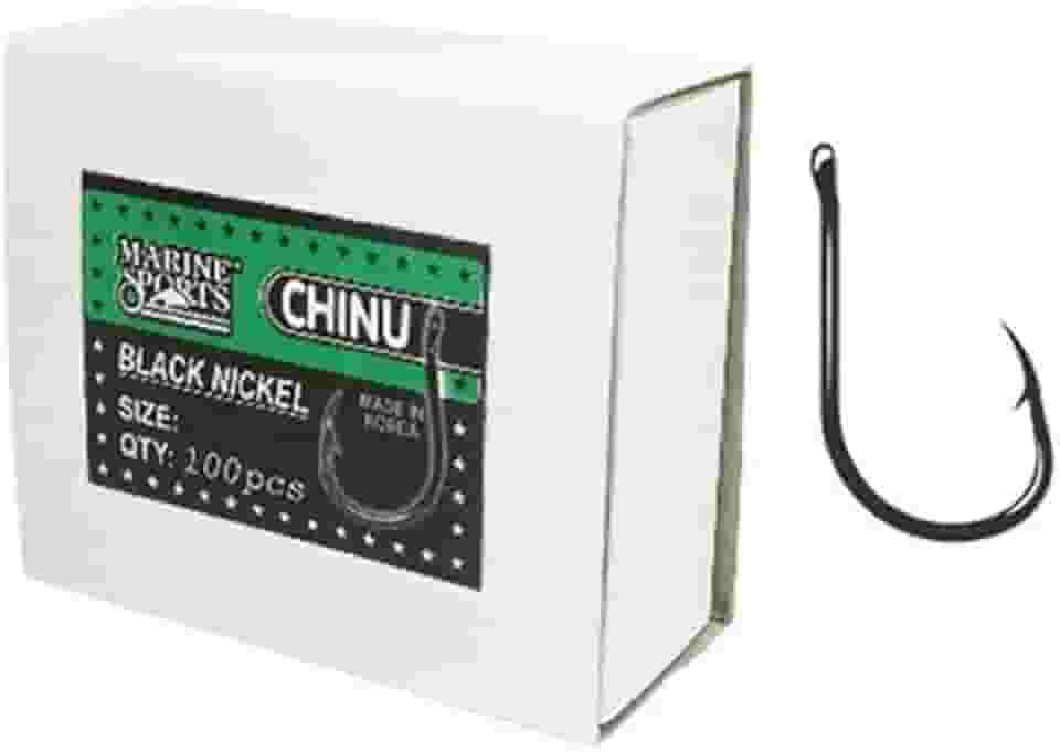 Anzol Chinu Nº 2 Black Nickel Marine Sports - 100 Peças