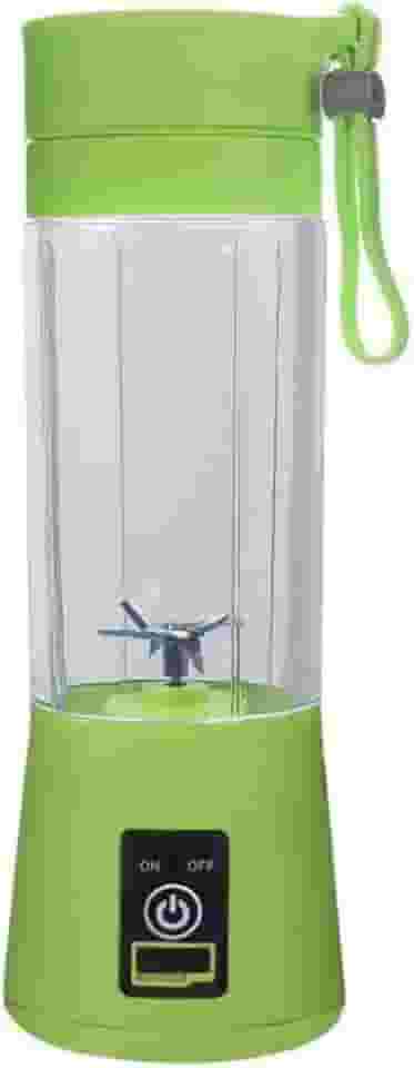 Mini Liquidificador Garrafa Portátil Mixer Juice Para Shake USB Recarregável 6 Lâminas Cup Coqueteleira Eletrica Sem Fio Frutas Whey Suco Academia Premium Marca LC Pagotti (VERDE)