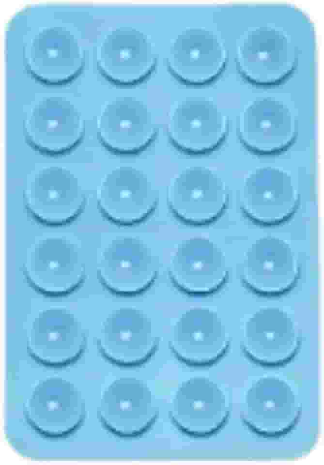 Suporte Adesivo Para Capinha Celular Com Ventosa Reforçado de Sucção Silicone Para iPhone E Android (Azul Claro)