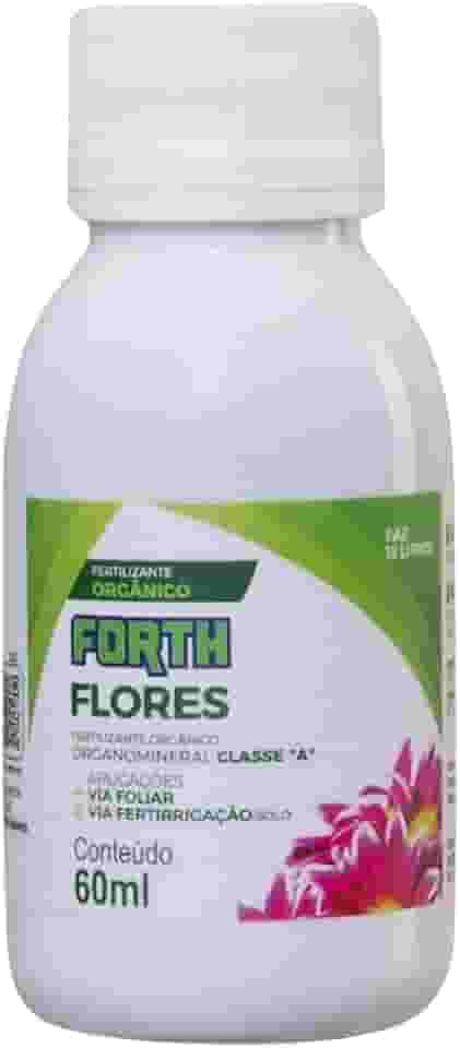 Adubo Forth Flores, Fertilizante Concentrado, Floração, NPK (Nitrogênio, Fósforo, Potássio), Micronutrientes, Dupla Ação, 60ml