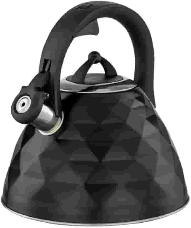 Brinox - Chaleira de Inox com Apito Brinox 3L Black Diamond com Indução - Preto Fosco