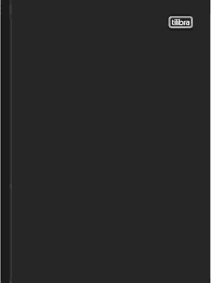 Tilibra - Tilibra Universitário - Caderno Brochura Capa Dura, 200x298mm, 200 Folhas, Negro (Pepper)