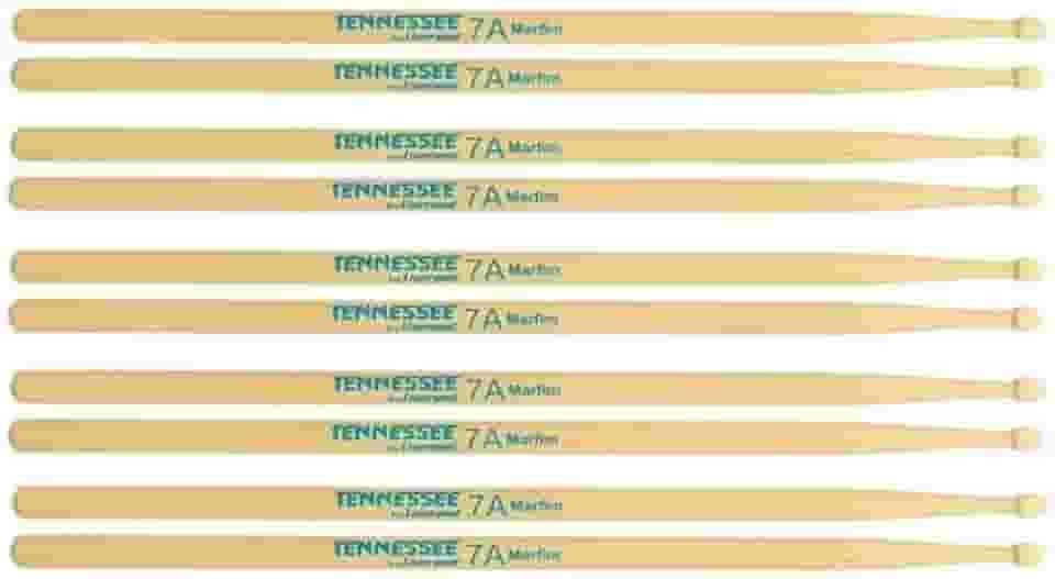 5 Pares Baqueta 7a Marfim Tennessee Liverpool Ponta Madeira