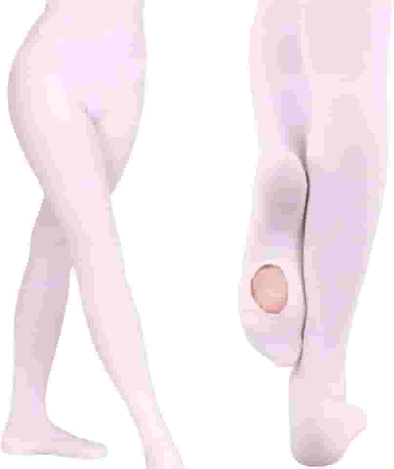Meia Calça de Ballet Conversível Suplex Rosa Juvenil Fabrica Ballet
