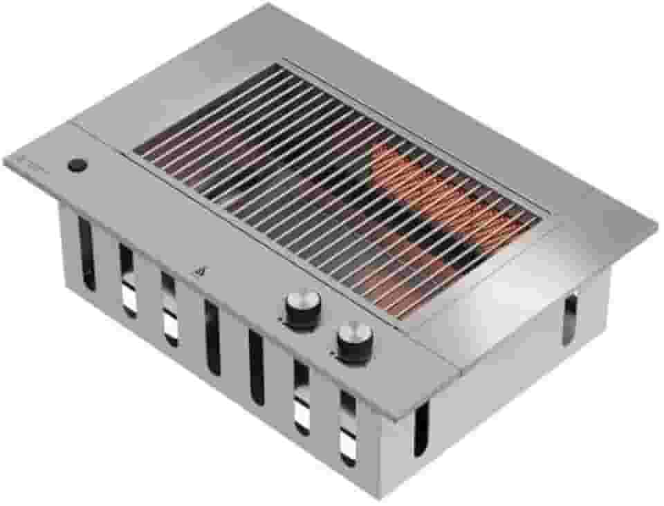 Churrasqueira a gás de embutir sem fumaça Dinoxx DXX 301 GLP Grelha Uruguaia Inox