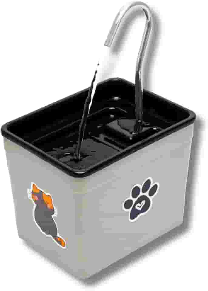 Bebedouro para Gatos 1,8L Automático – Fonte Silenciosa Bivolt, Estimula Hidratação, Evita Problemas Renais, Ideal para Pets (Cinza, 1,8 Litros)