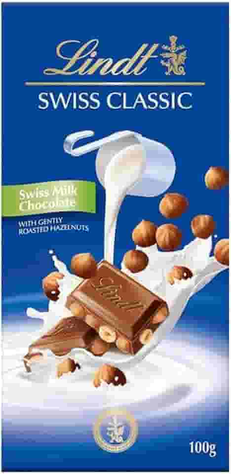 Chocolate Lindt Swiss Milk Chocolate Hazelnut Avelã 100 gr
