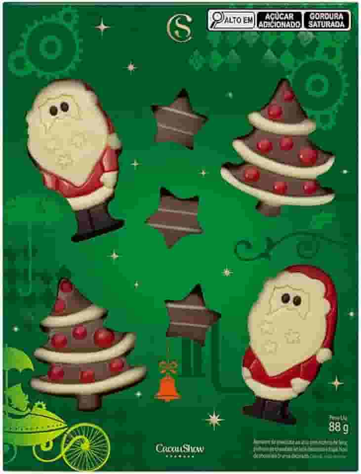 Caixa de Chocolates Cacau Magia Feliz Natal 88g Cacau Show