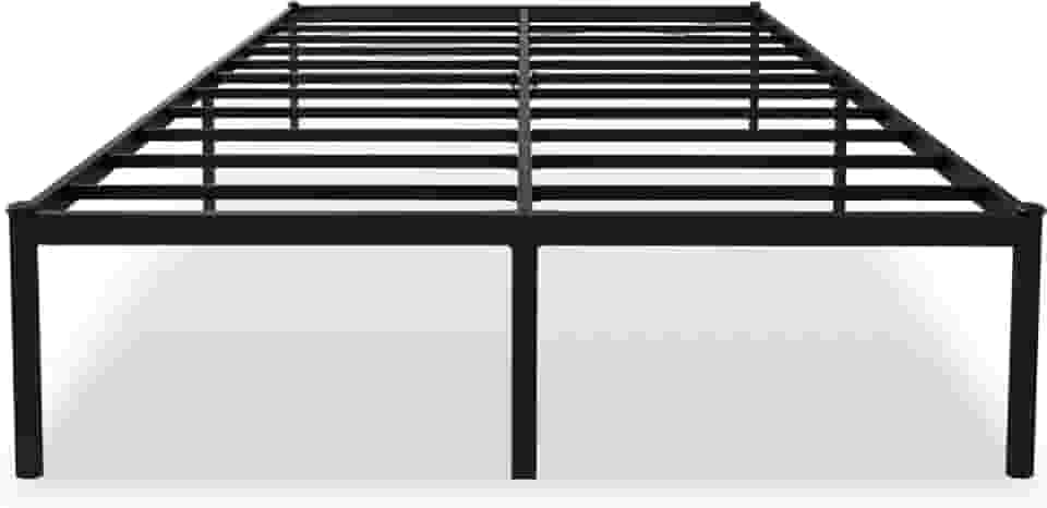 Estrutura De Cama De Metal, Não Precisa de Box Spring,Com Espaço De Armazenamen Cor Preto (QUEEN)