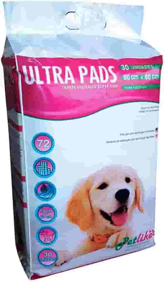 Tapete Higiênico Premium para cães Petlike Ultrapads Aroma Neutro 60cmx60cm 30 unid.