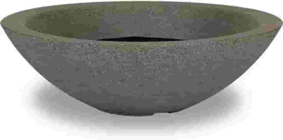 Vaso Bacia Grande Polieitleno Decorativo Rosa do Deserto Cactos Suculentas N4 (Cinza)