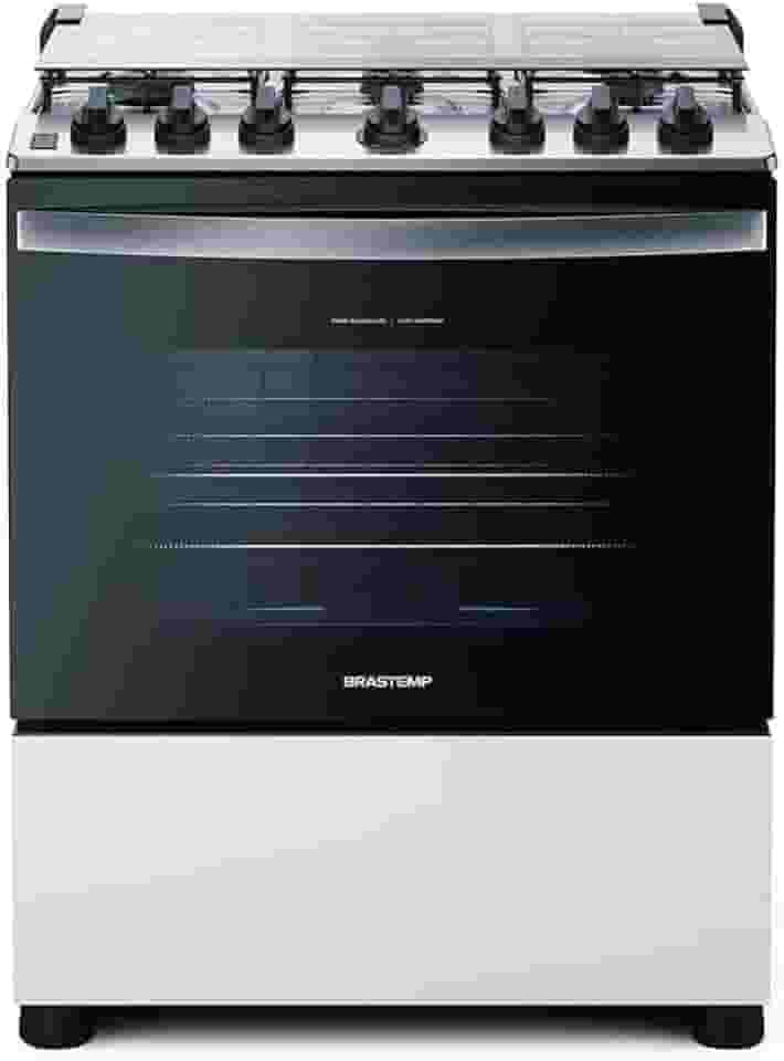 Fogão 6 Bocas Acendimento Automático Bivolt, Branco, Brastemp