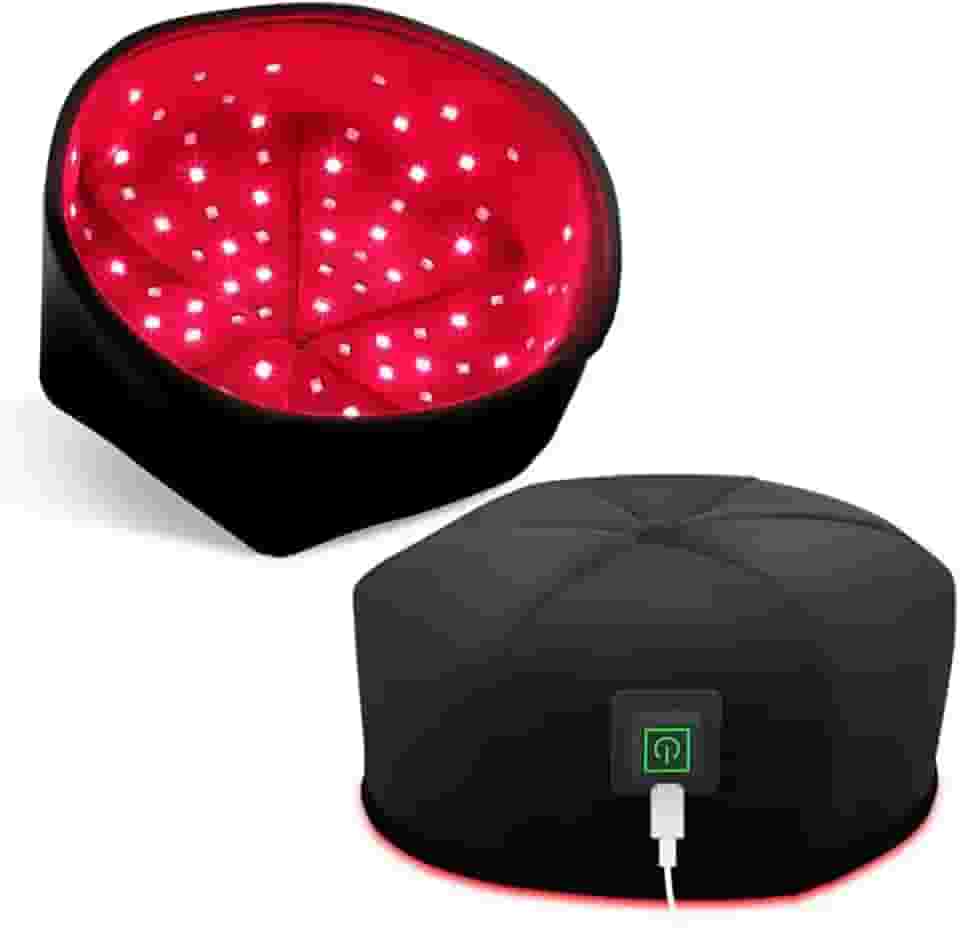 120 LEDs Diodos Laser Luz Boné Capacete Vermelho Infravermelho Cabelo Calvície Calvicie Regeneração Capilar Sistema de crescimento de Dispositivo grau médico tratamento queda de Tratamento para perda de para homens e mulheres mais cheio