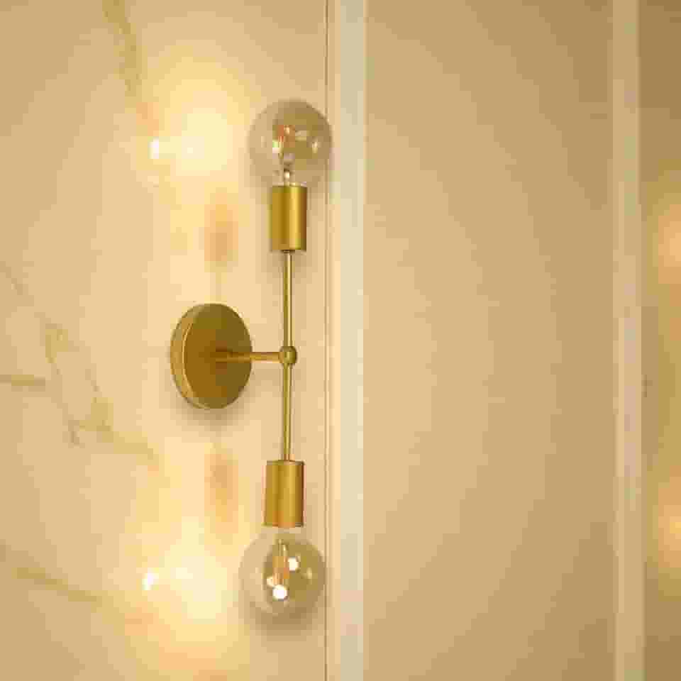 Plafon Arandela Sputnik Tubic Sala Banheiro Quarto Metal Vintage Estrutura Aluminio (DOURADO)