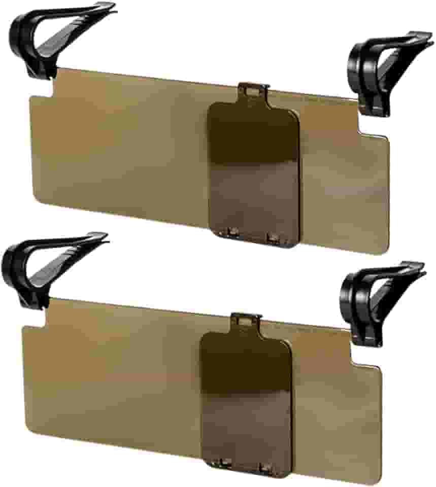 DUSCOKE Extensor de viseira solar antirreflexo, viseira de carro polarizada 2 em 1, dia e noite, extensor de para-sol para dirigir com segurança, bloqueador solar antiofuscamento, protege contra