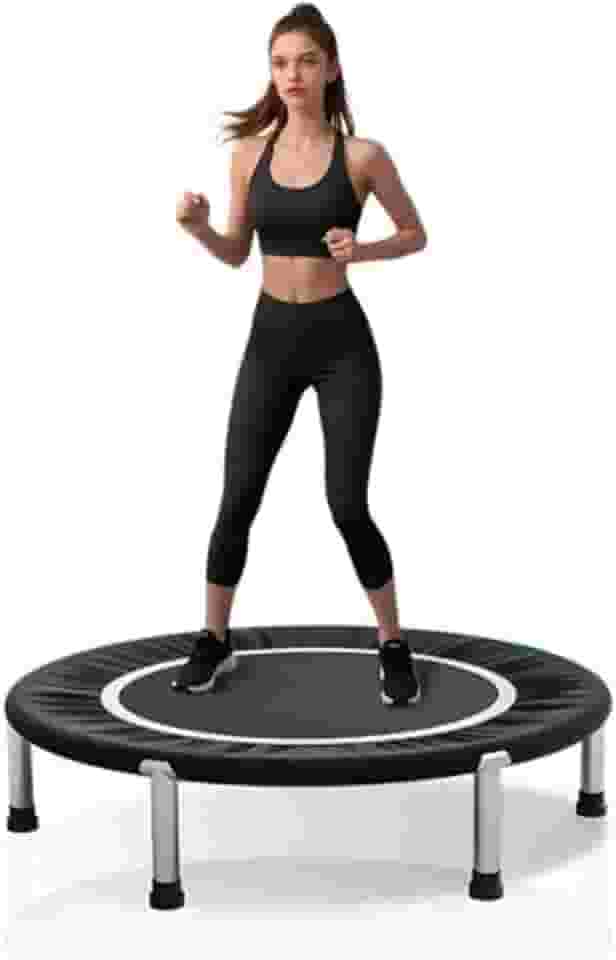 NOVEVE Trampolim Jump Profissional,Jump Cama Elastica Ginástica Com Capa Saia Diâmetro 1 M 200kg Preto