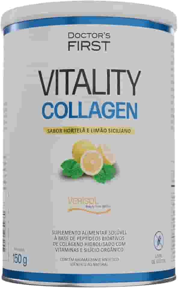 Colageno Verisol + Silicio Orgânico + Biotina + Vitamina C + Vitamina E + Vitamina A - Doctors First -Pele Saudável -Beleza - Reducao de Rugas - Combate a Celulites (Limão Siciliano)