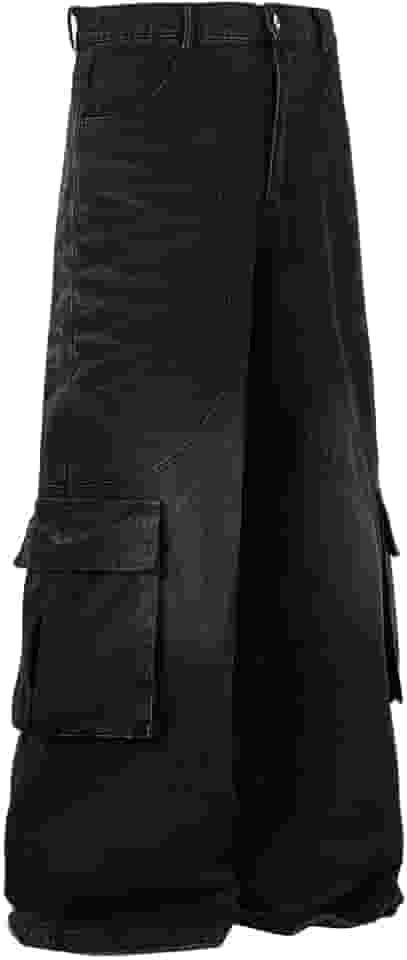 Streetwear Jeans Cargo Jeans Baggy Lavado Perna Larga Street Y2k Bolsos Calças