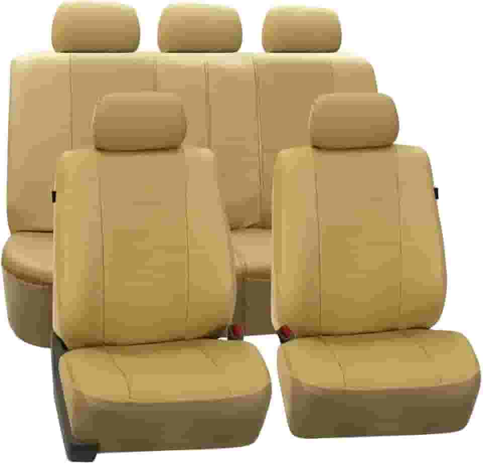 Jogo de Capa Banco Carro Universal em Couro Automotivo (Bege)