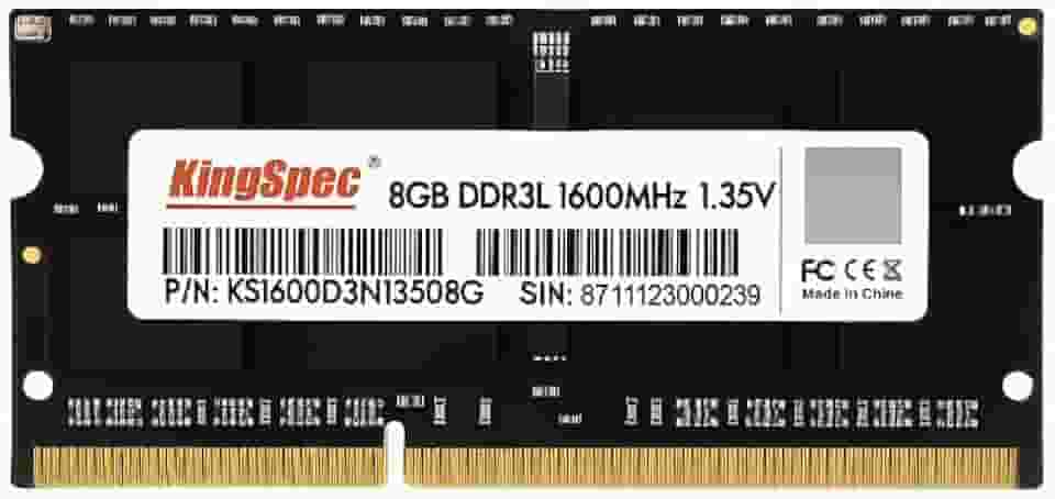 KingSpec 8GB DDR3L, 1600MHz, 1.35V, Memória RAM Para Notebook e MAC Original