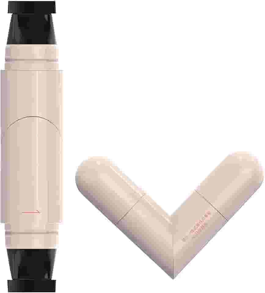 Caneta delineadora de uma peça, carimbo delineador alado dobrável, carimbos de delineador de olhos de ponta dupla para olhos de gato de asa perfeita, delineador de olhos à prova d'água à