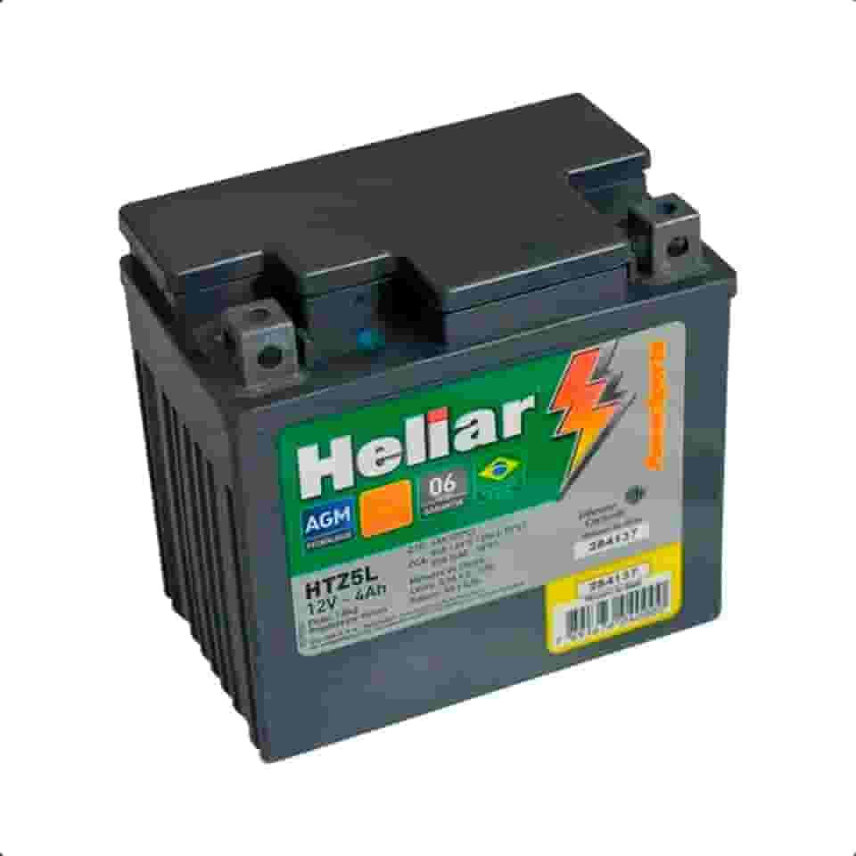 Bateria Moto HTZ5L CG 125/160 NXR 125 Heliar 4Ah Selada