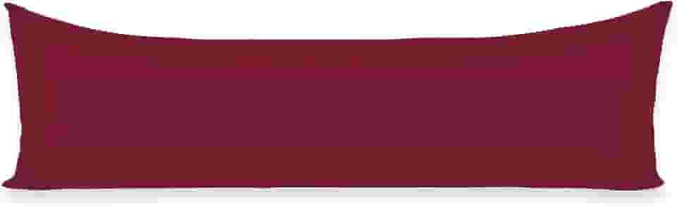 1 Fronha Para Travesseiro de Corpo Xuxão 1,30x40 Com Zíper Percal Flex 400 fios (Vinho)