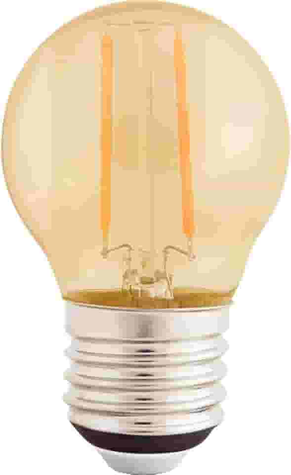 Tramontina Lâmpada LED de Filamento G45 4 W 2200 K luz Amarela Vintage Retrô em Vidro Âmbar