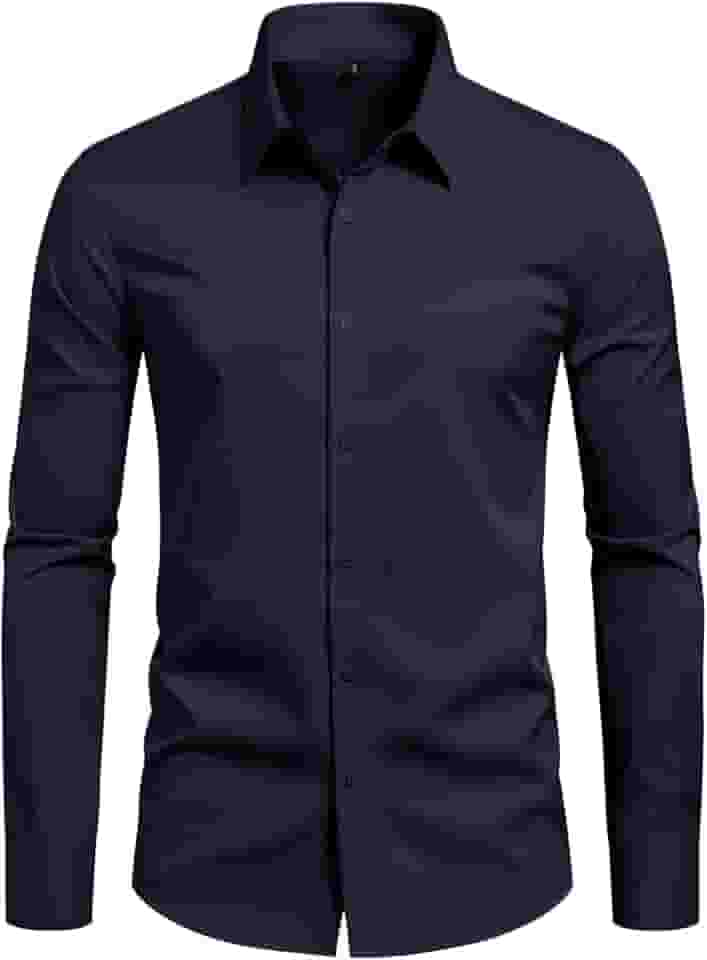 Camisa social masculina slim fit, sem rugas, formal, casamento, manga comprida, abotoada