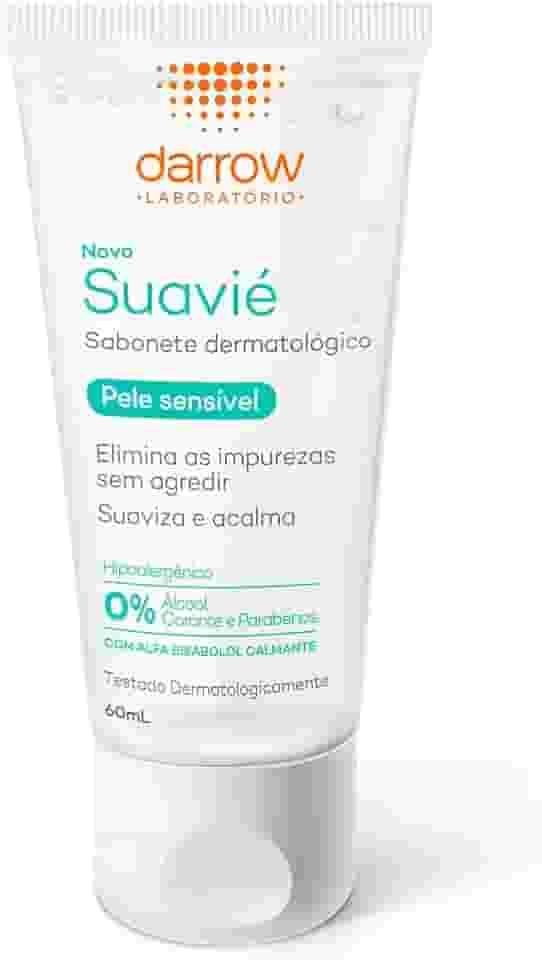 Darrow Suavié Sabonete Líquido Dermatológico com Alfa Bisabolol e Aloe Vera que Limpa Suavemente, Hidrata e Acalma Peles Sensíveis, 60ml
