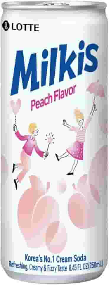 Bebida Coreana Refrigerante Leite Milkis Sabores, 250ml (250, Pêssego)