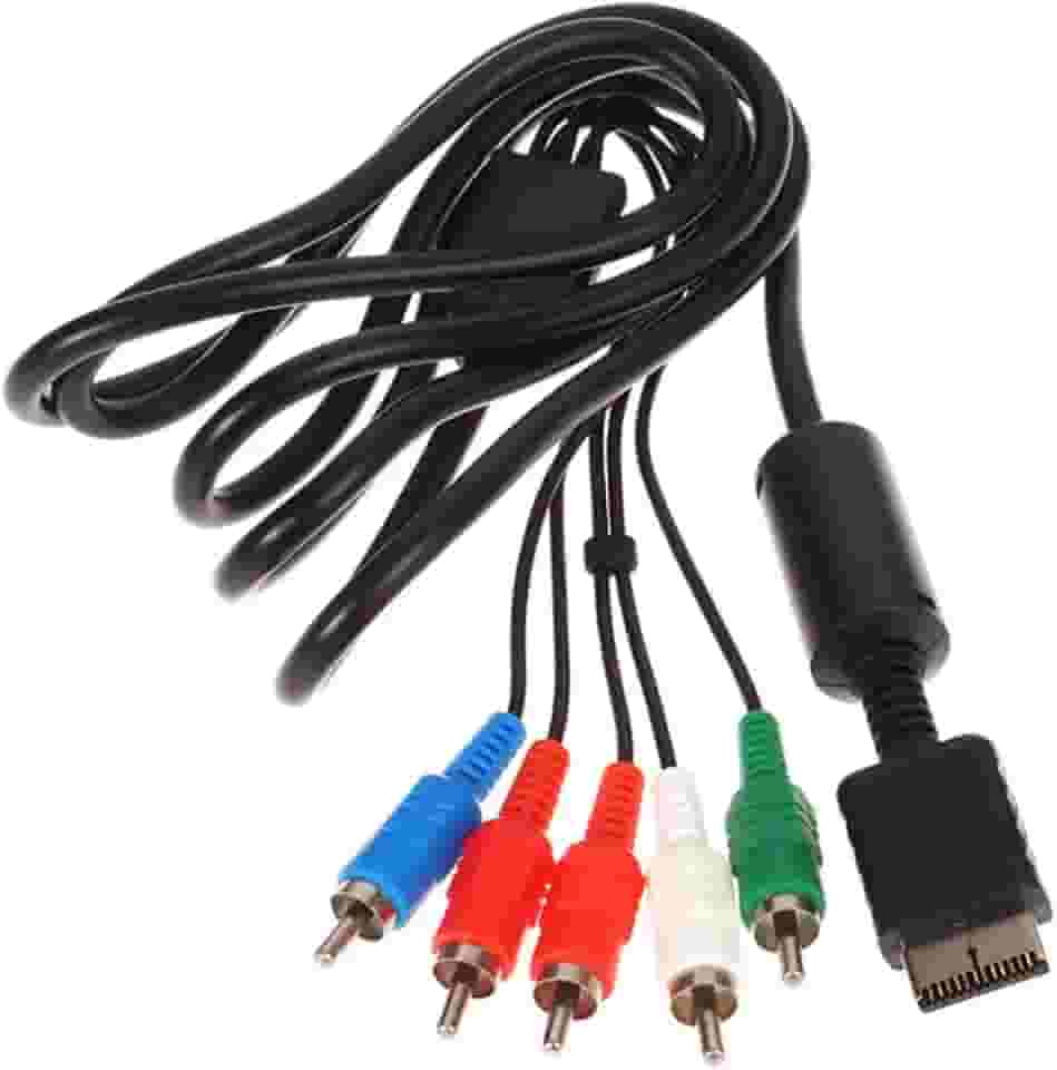 Cabo AV Vídeo Àudio Componente para PS2/PS3 5 Conectores RCA - Alta Nitidez e Definição.