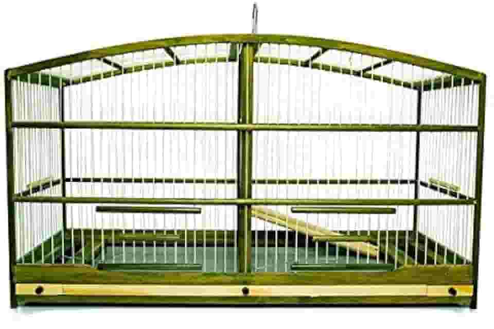 Gaiola de Reprodução, Abaulada Verde Musgo - Canário, Coleira e Curió